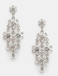 ASOS Crystal Flower Statement Earrings, $26, asos.com