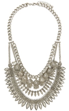 Etched Charms Statement Necklace, $16.90, forever21.com