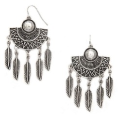 Feather Drop Earrings, $4.90, forever21.com